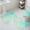 Aque, variant on Aqua Green Bath Mat 3 Piece Bathroom Rug Set, Watercolor Colorful Ombre Abstract Floral Art Non Slip Bath Rug Contour Mat and Toilet Lid Cover, Absorbent Shower Mats Soft Bath Rugs and Mats Sets