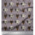 thumbnail image 1 of Soimoi Silk Fabric Great Dane & Doberman Dog Print Sewing Fabric Yard 42 Inch Wide, 1 of 1