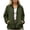 A-Army Green, variant on White Womens Rain Jacket Lightweight Waterproof Raincoat Loose Drawstring Hoodied Windbreaker Jacket Solid Color Long Sleeve Zipper Jacket with Pockets