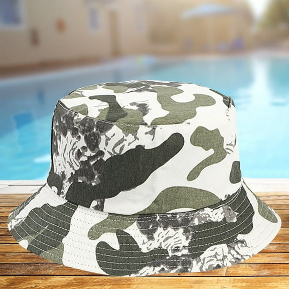 Toyvian Men's Bucket Hat Cotton White 1Pack Breathable Sun Protection Unisex Hat