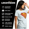 thumbnail image 4 of Superman Classic Logo Women's Graphic T-Shirt Rolled Sleeve Tee, 4 of 6