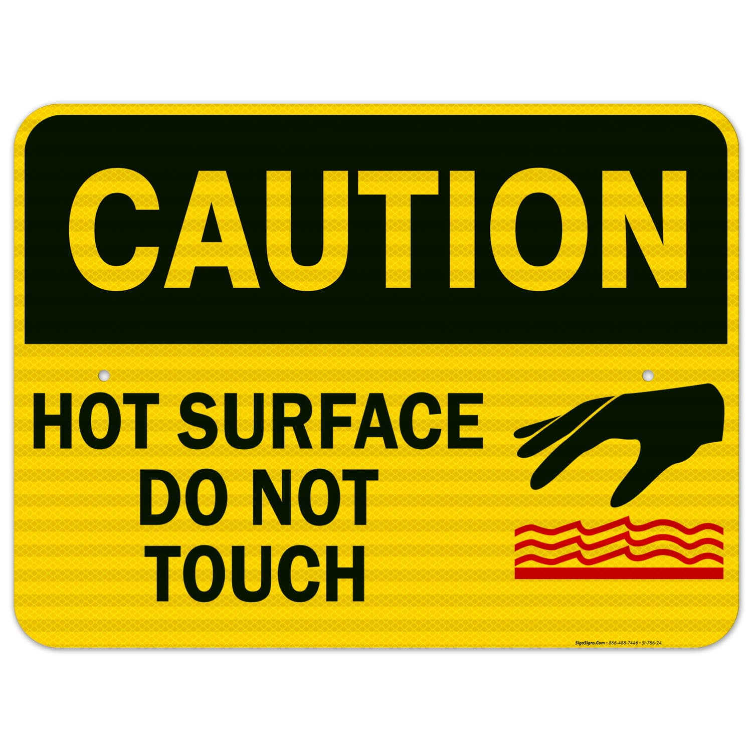 Hot Surface Do Not Touch Sign,