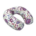 thumbnail image 2 of Daiia Fairy Flower Pattern Travel Pillow 100% Pure Memory Foam Travel Neck Pillow, Airplane Pillow U-Shaped Neck Pillow Ergonomic Travel Pillow, 2 of 8