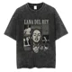 thumbnail image 2 of Camiseta lavada de la cantante Lana Del Rey de los 90 para hombres y mujeres, camisetas de moda Retro de manga corta, camisetas de algodón de gran tamaño, ropa de calle, 2 of 5
