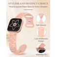 thumbnail image 2 of TOYOUTHS Floral Engraved Watch Band Compatible with Versa 2/Versa/Versa Lite/Versa SE, Soft Silicone Cute Wildflowers Butterflies Sport Laser Watch Strap Replacement Wristband for Women, 2 of 6