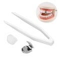 thumbnail image 4 of Hip Hop False Tooth, Easy To Shape Halloween Hip Hop Teeth Copper  For Hip Hop Fashion Show For Birthday Present For Halloween Party For Concert Silver, 4 of 8