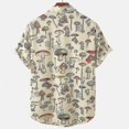 thumbnail image 2 of Camisa hawaiana de verano para hombre, solapa, manga corta, elemento colorido, botón de seta, Tops casuales de tendencia, 2 of 3