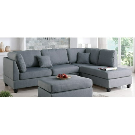 Poundex Bobkona Dervon Reversible Chaise Sectional