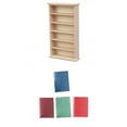 thumbnail image 1 of Handmade 1/12 Bookshelf Bookcase Shelf Cabinet with Mini Books Furniture Set, 1 of 8