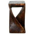 thumbnail image 4 of Strata Furniture 18x10" Traditional Wood Twist Stool/End Table in Mocha Brown, 4 of 5
