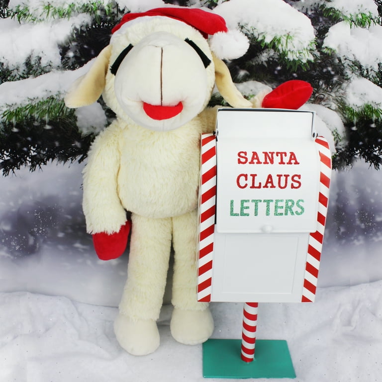 Multipet Holiday Plush Lamb Chop Toy With Santa Hat Walmart