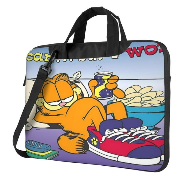 Zufioo Garfield for Laptop Bag, Zippered Computer Shoulder Bag Messenger Bag Briefcase, Suitable for School, Work, Travel