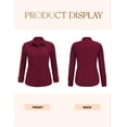 thumbnail image 4 of Zeagoo Women's Plus Size Button Down Shirts Long Sleeve Collared Casual Shirt Office Work Blouse Tops, 4 of 6
