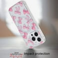 thumbnail image 2 of For iP15 Pro Max [Magnetic Circle] Double Layer Design IMD TPU Case - Bow Knot, 2 of 3