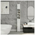 thumbnail image 2 of Tall Slim Bathroom Storage Cabinet, 71" Freestanding Bathroom Cabinet with 1 Drawer, 2 Doors and 4 Adjustable Shelves-White White + MDF, 2 of 9