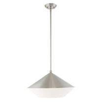 40689-91 Livex Lighting Stockholm - 1 Light Pendant in Mid Century Modern Style - 18 Inches wide by 18.75 Inches high     -Traditional Installation