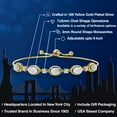 thumbnail image 2 of Gem Stone King 18K Yellow Gold Plated Silver Simulated White Opal and White Moissanite Bracelet for Women | 4.80 Cttw | Gemstone October Birthstone | Oval Cabochon 7X5MM | Fully Adjustable 10 inch, 2 of 6