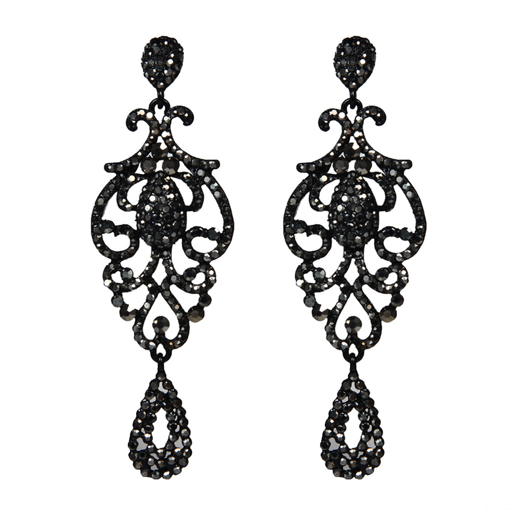 ladies black earrings