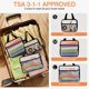 thumbnail image 4 of Bolsas de aseo de viaje transparentes, paquete de 3 bolsas de maquillaje transparentes para hombres y mujeres, kit organizador grande impermeable de PVC con cierre, 4 of 4