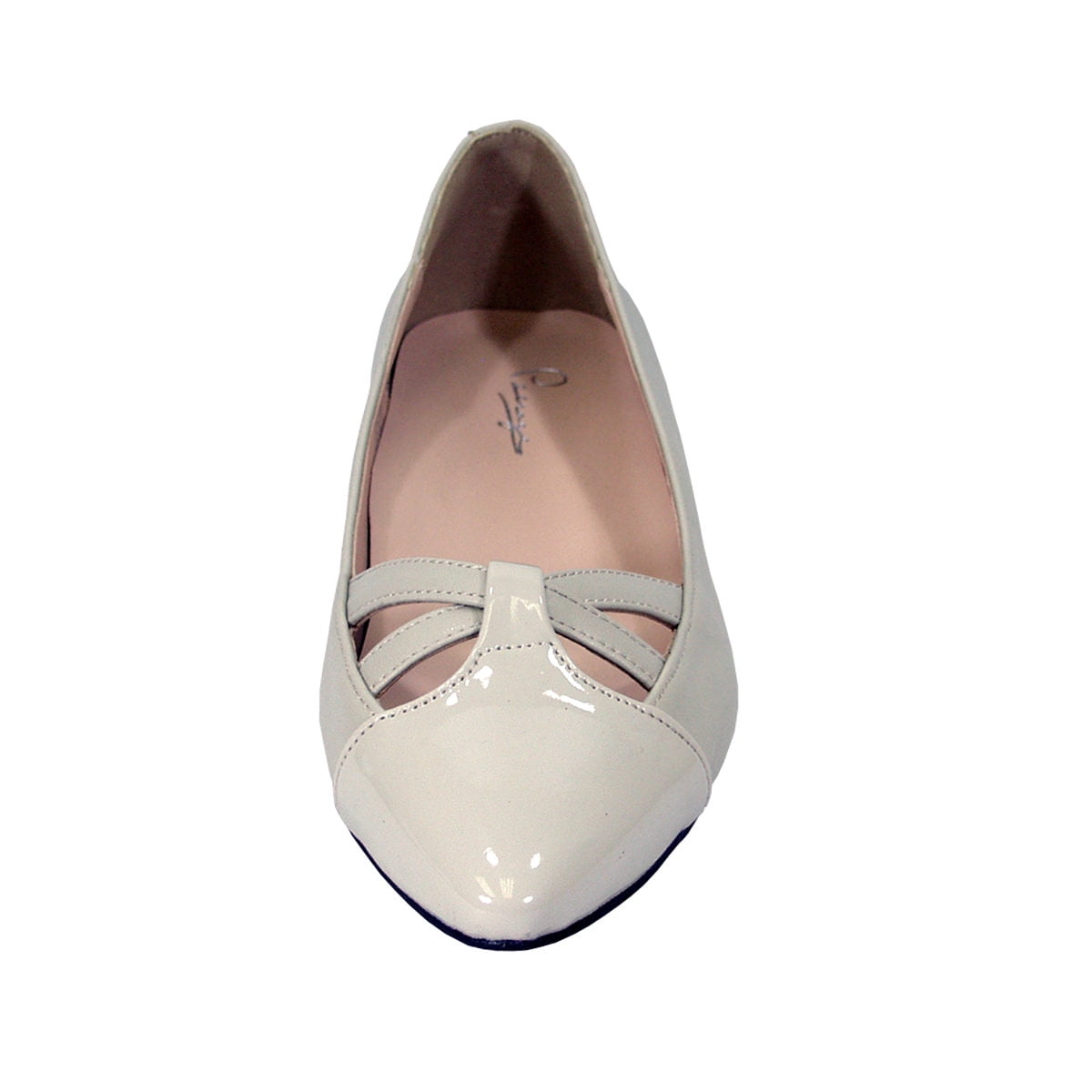 Sidney (FT6043) Women Wide Width Pointed Toe Flats BEIGE 12