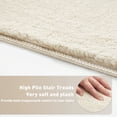 thumbnail image 4 of PURE ERA Bullnose Soft Plush Carpet Stair Tread Non-Slip Self Adhesive Skid Resistant Tape Free 9.5" x 30"x1.2"Set of 14 Beige, 4 of 7