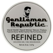 Gentlemen Republic 8oz Grooming Hard Hold & Shine Refined Mold Hair Styling Gel