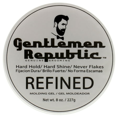 Gentlemen Republic 8oz Grooming Hard Hold & Shine Refined Mold Hair Styling Gel