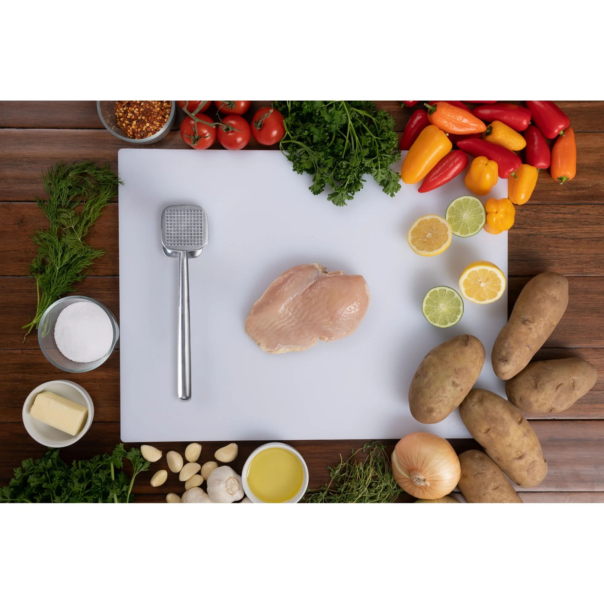 Mainstays Meat Tenderizer,Aluminium Heavy Duty Mallet Kitchen Tool for Chicken Pounder, Steak Pork