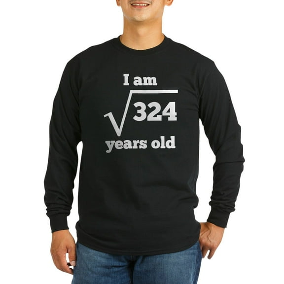 CafePress - 18Th Birthday Square Root Long Sleeve T Shirt - Long Sleeve Dark T-Shirt