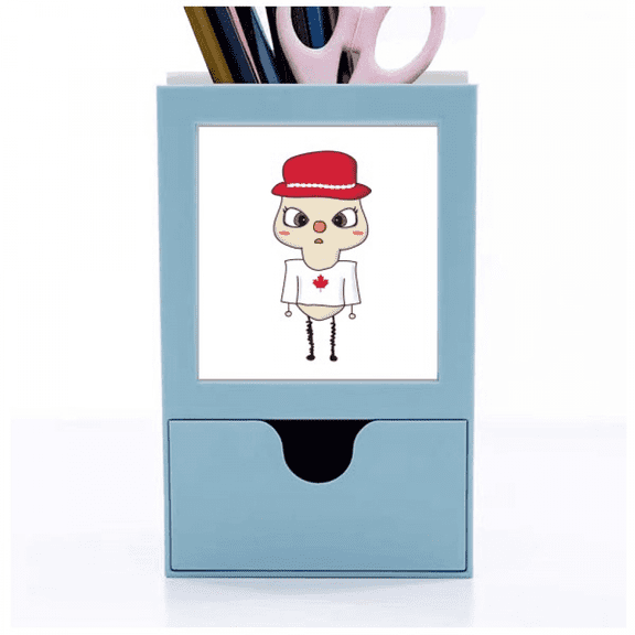 Canada Country Maple Ottawa Flag UU Desk Supplies Organizer Pen Holder Card