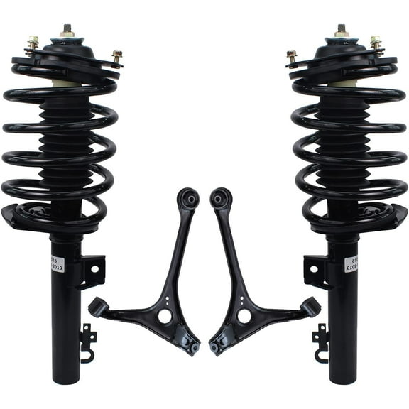 Detroit Axle - Front Quick Install Ready Struts Lower Control Arms Replacement for 1998-2005 Ford Taurus Mercury Sable - 4pc Set
