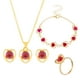 thumbnail image 1 of Fiudx Conjunto de Joyas de Amor, Elegante Collar y Pulsera de Cristal, Pendientes Impresionantes para Mujer, Ligeros y Cómodos de Llevar, Perfectos para Regalar En San Valentín, Una Opción Romántica., 1 of 5