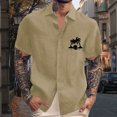 thumbnail image 2 of Yiaimeir Men's Vintage Button Down Bowling Shirts Short Sleeve Summer Beach Shirt，Size M-3XL, 2 of 4