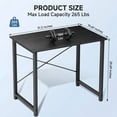 thumbnail image 4 of BEAUTYPEAK 31" Small Computer Desk Writing Gaming Table with Wood Top X-Shaped Reinforced Frame, Black, 4 of 9