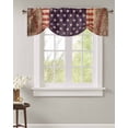 thumbnail image 2 of Tie Up Valance Curtain for Kitchen, Vintage Stripes and Stars USA Flag Wood Plank Rod Pocket Short Curtains Adjustable Tie-Up Shade Valances, Sports Window Treatment for Bathroom Living Room Bedroom, 2 of 7