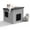 Black, variant on fazzn Outdoor Cat House,Waterproof Resin Cat Houses for Feral Cats,Robust and Easy to Assemble,Feral Cat Shelter for Winter,Suitable for Cats, Rabbits and Other Small Animals.Black/Blue