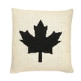 thumbnail image 1 of A Off-White With Black Maple Leaf Cushion, 1 of 1