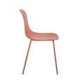 thumbnail image 3 of XDECO Stackable Dining Chair Set of 4, Minimalist Modern Water Resistant Chair for Indoor Outdoor, 300lbs Capacity, Easy Assembly, Terracotta Red, 3 of 7