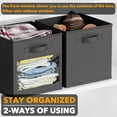 thumbnail image 2 of SpaceAid Storage Cubes with Clear Windows, Set of 6 Fabric Bins, 11 Inch, Black, 2 of 7