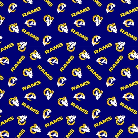 NFL Los Angeles Rams 58 100% Cotton Sports Logo Craft Fabric By the Yard Blue and Yellow