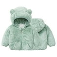 thumbnail image 7 of Godderr Toddler Baby Boys Girls Winter Fleece Coats,Thick Warm Bear Ears Hooded Cotton Coat Jacket Newborn Fleece Snowsuit Jackets Outerwear for 9M-5Y, 7 of 7