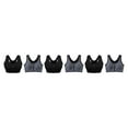 thumbnail image 1 of Guardoinrt 2x Add Style To Fitness Routine Wide Range Of Colorful Sports Bras Wide black + gray S 3Set, 1 of 6