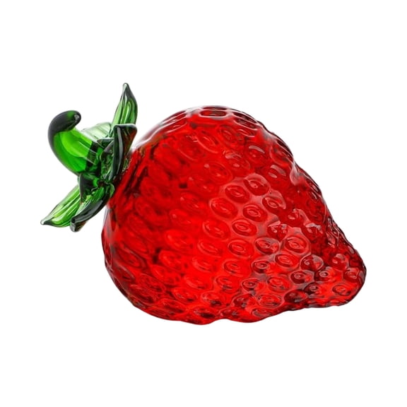 Tiny Glass Fruit Sculpture Ornament Miniature Glass Fruit Paperweight for Living Room Tabletop Shelves Decoration