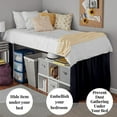 thumbnail image 4 of Dorm Bed Skirt - 100% Microfiber College Dorm Bed Skirt Dark Grey Solid, 42" Drop Twin XL Size, 4 of 5