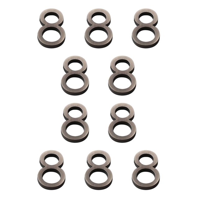 Letreros de puerta 3D de plástico Billuyoard Numero 8 10Conjunto