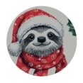 thumbnail image 4 of Christmas Funny Sloth Bears Round Tablecloth with Elastic Fitted Table Cloth, 4 of 8