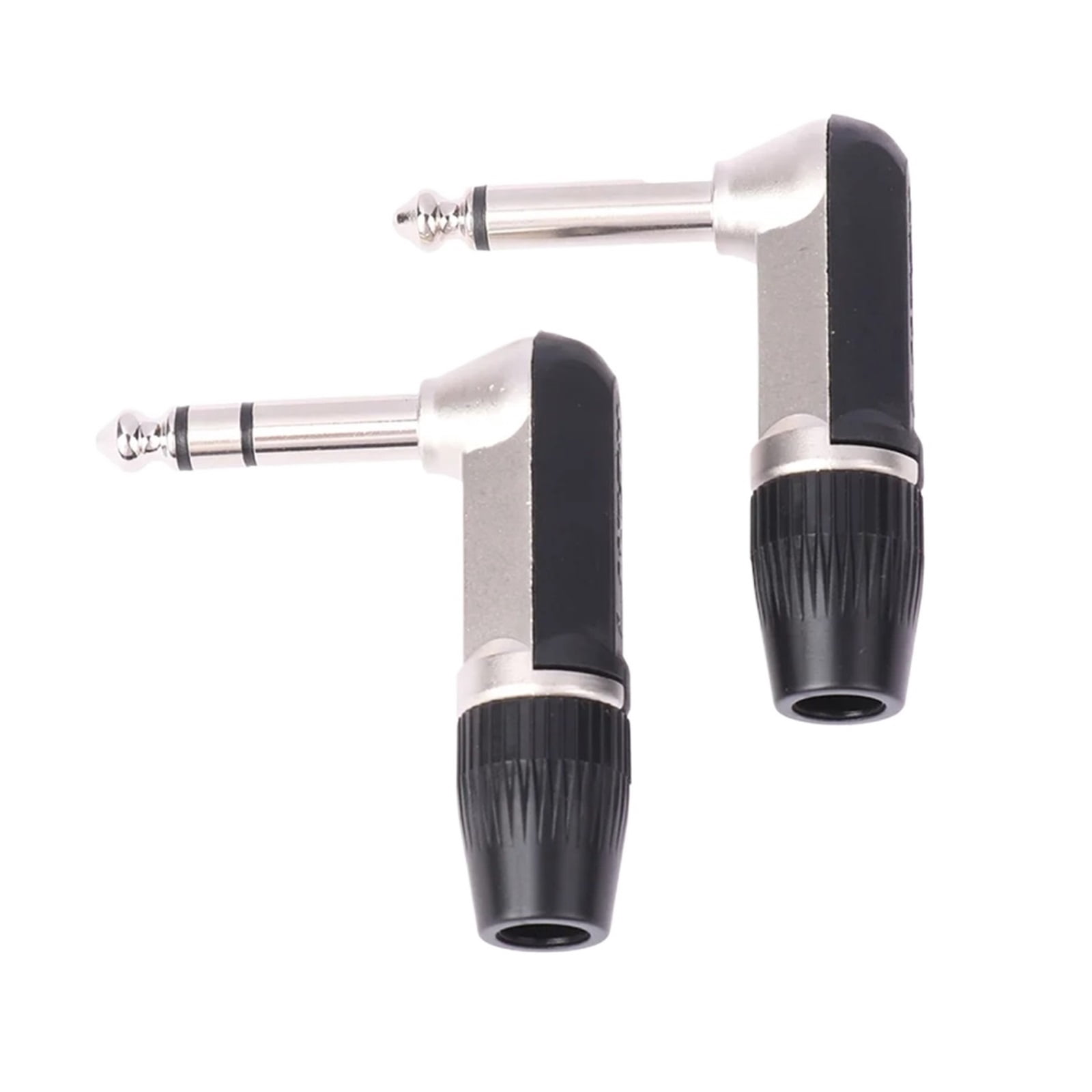 YY30 jack 6.35mm TS TRS 90 ° L-shaped Right Angle Plug Stereo / Mono 2 3 Pole 6.5 1/4 Microphone Guitar Audio NYS207 208