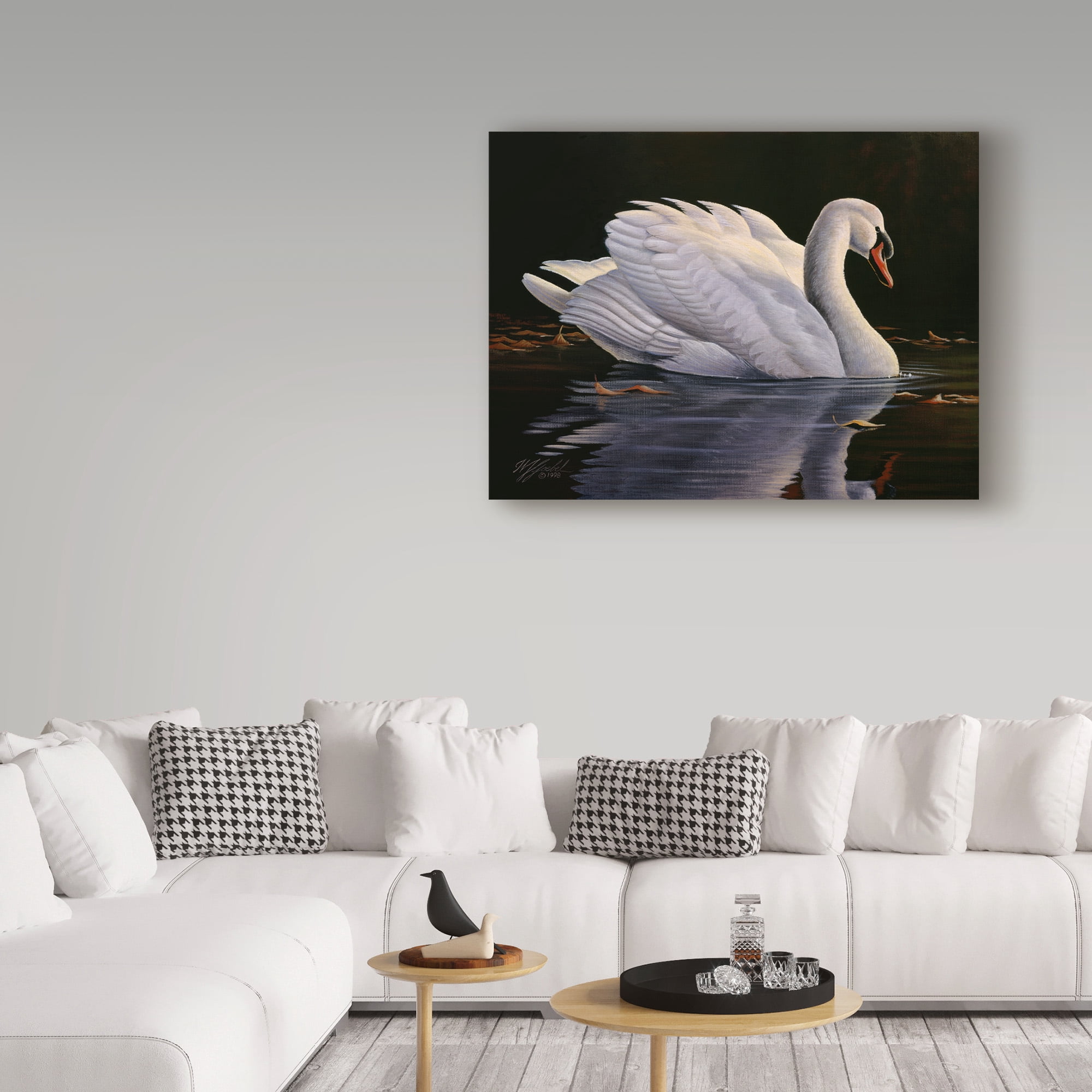 Trademark Fine Art 'Reflection Mute Swan' Canvas Art by Wilhelm Goebel
