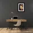 thumbnail image 3 of Vintage Apple Collection 13x18 Black Ornate Wood Framed with Double Matting Museum Art Print Titled - Folies Bergere Chand D Habits, 3 of 4