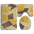thumbnail image 1 of JSDART Mid Century Modern Futuro 3 Piece Bathroom Rugs Set Bath Rug Contour Mat and Toilet Lid Cover, 1 of 2